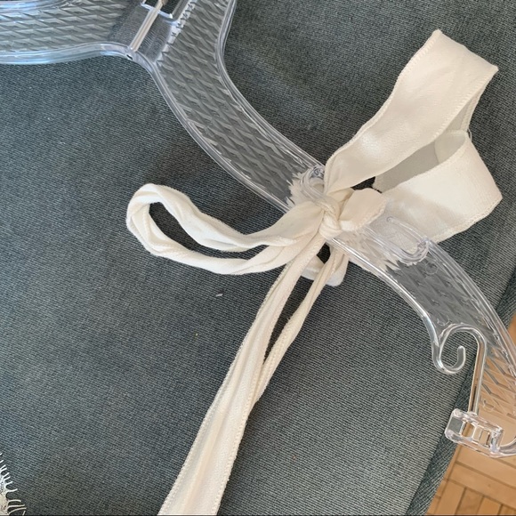 For Love & Lemons White Lace Tie Strap Dress M - Picture 3 of 6